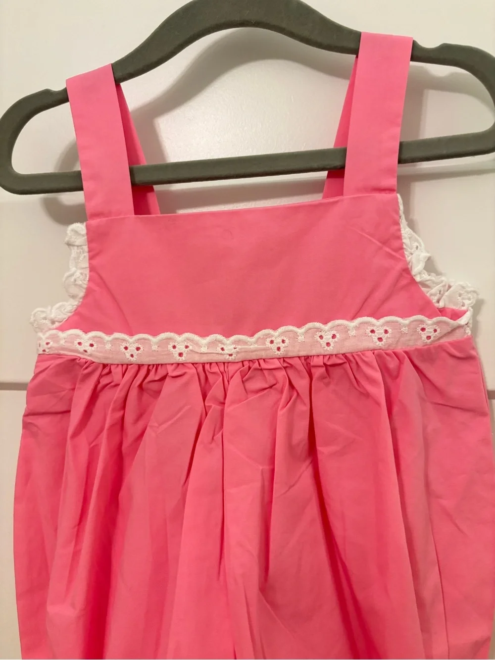 The Beaufort Bonnet Pink Bitsy Bubble 6-12M